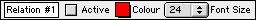 The parameter bar of a structural relation window