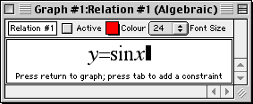 The sine function relation