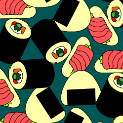 Sushi Pattern, by Noni Creasey